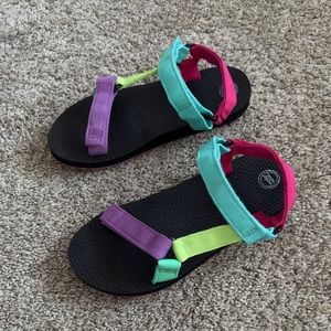 NWOT Wonder Nation girls Velcro sandals flats shoes size 3